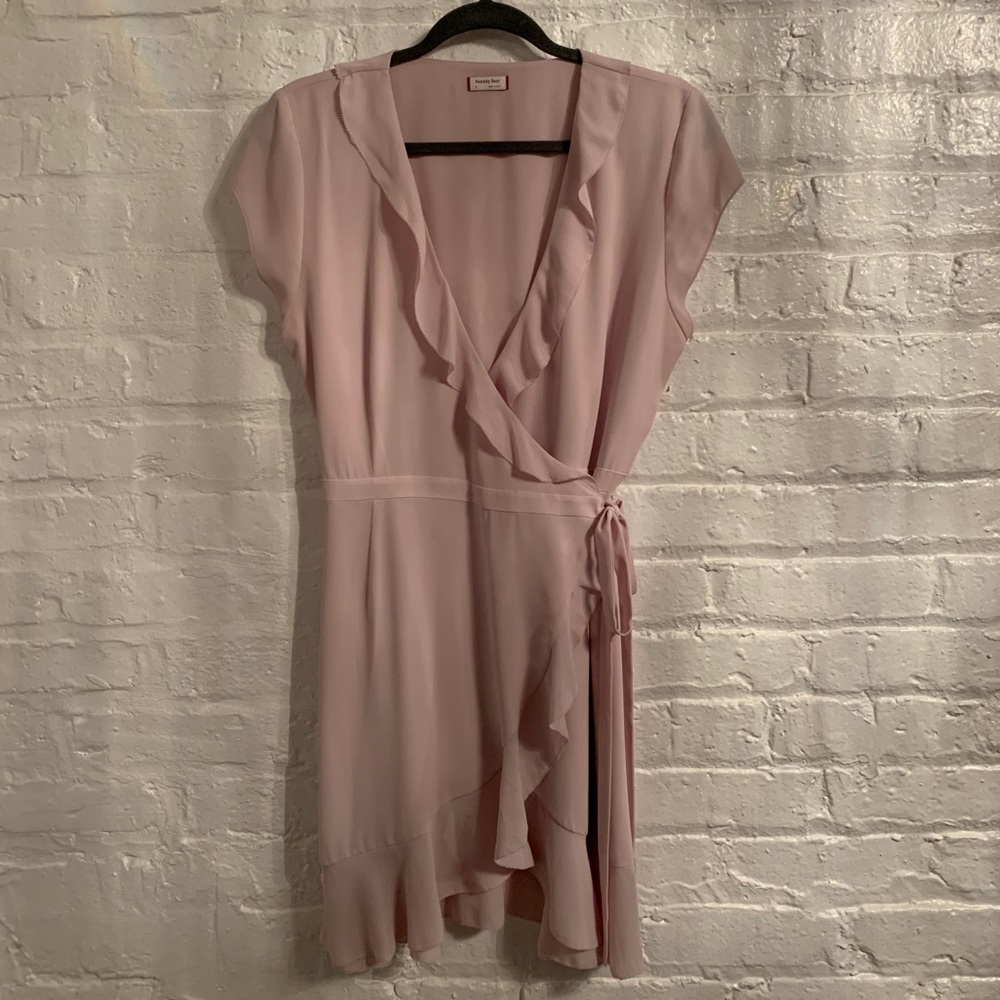 Aritzia Light Pink Wrap Dress